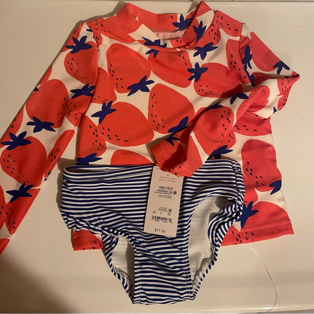 Girl’s rash guard swimsuit 3T